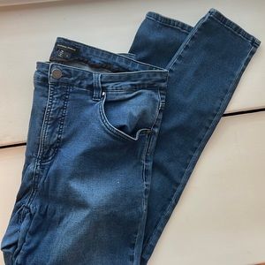 Universal Standard Seine High Rise Jeans 32” Skinny True Blue Wash 14 Long Tall